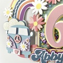  Groovy cake topper
