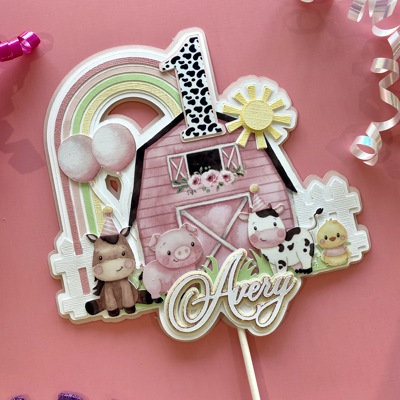 Farm Cake Topper