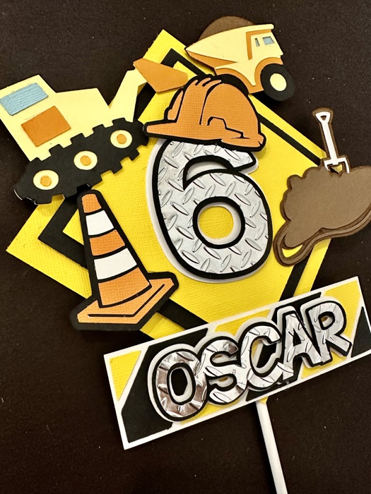 Construction Cake Topper