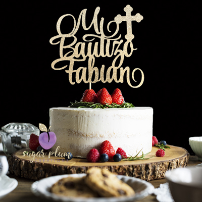 Mi Bautizo Cake Topper