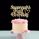  Half Birthday Cake Topper