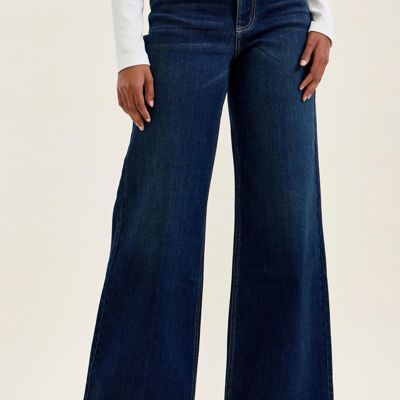 Judy Blue High Waist Lux Dark Retro Wide Leg Jeans