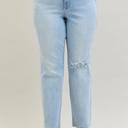  Judy Blue High Waist 90's Back Rip Straight Denim Jeans 82600 - Plus