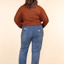  Southern Grace The Savannah Mid Rise Straight Fit Distressed Denim
