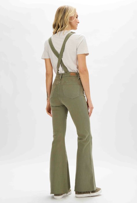 Judy Blue High Waist Tummy Control w/ Release Hem Retro Flare Overall Denim 88629 - Plus