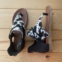  Very G "Angelika 2" Black & White Cow Sandal