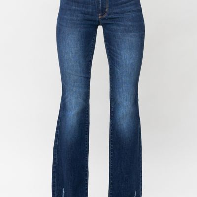 Judy Blue Mid Rise Non Distressed Hem Bootcut Denim 82519 - Plus