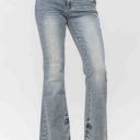  Judy Blue Mid Rise Tinted Pin Tack Detail Flare Denim 88655