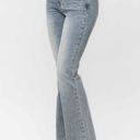  Judy Blue Mid Rise Tinted Pin Tack Detail Flare Denim 88655 - Plus