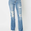  Judy Blue High Waist Destroy Fray Hem Bootcut Denim 82542 - Plus