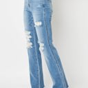  Judy Blue High Waist Destroy Fray Hem Bootcut Denim 82542 - Plus