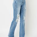  Judy Blue High Waist Destroy Fray Hem Bootcut Denim 82542 - Plus