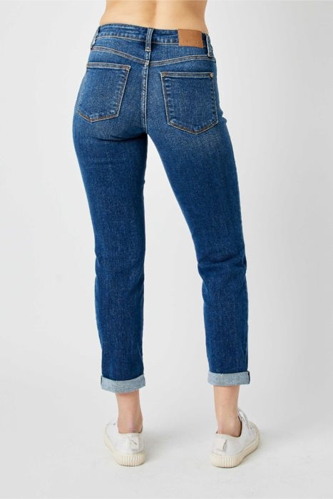 Judy Blue Mid Rise Destroy Slim Denim 82607