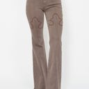  Judy Blue High Waist Garment Dyed Knee Seam Detail & Shield Pockets Flare Denim 88846 - Plus