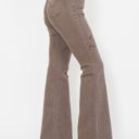  Judy Blue High Waist Garment Dyed Knee Seam Detail & Shield Pockets Flare Denim 88846 - Plus
