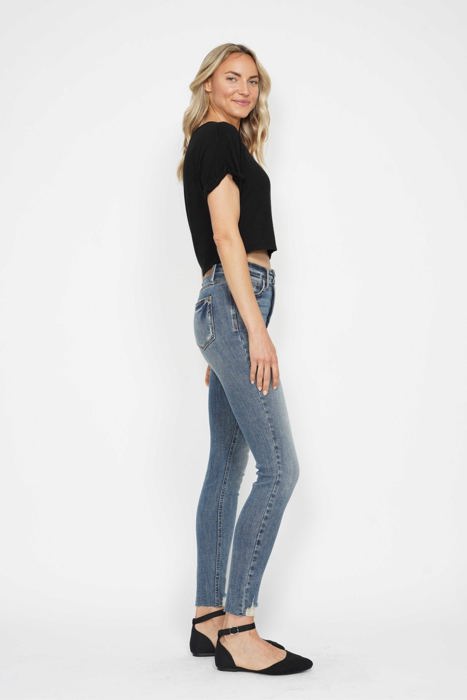 Judy Blue High Waist Tummy Control Vintage Wash Destroy Skinny Denim 88769 - Plus