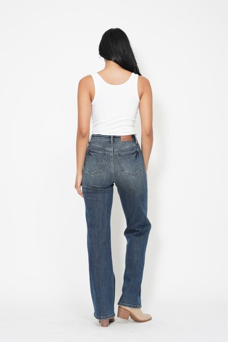 Judy Blue High Waist Western Seam Detail Straight Denim 88841