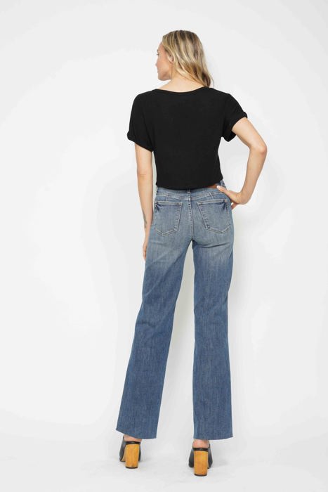 Judy Blue Mid Rise "Tummy Control" Vintage Straight Denim 88870 - Plus