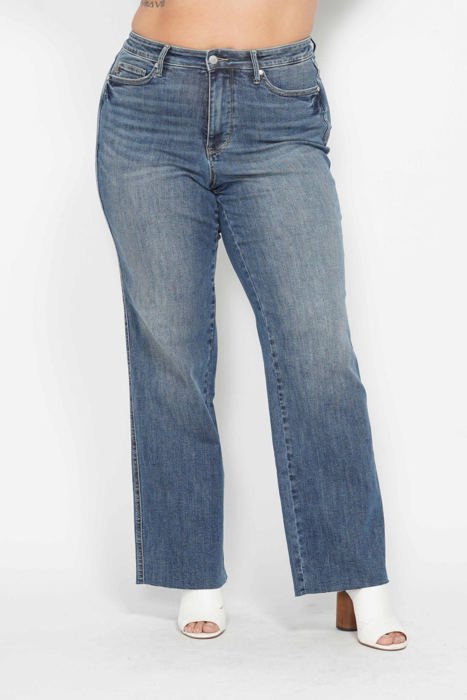 Judy Blue Mid Rise "Tummy Control" Vintage Straight Denim 88870 - Plus