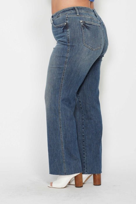 Judy Blue Mid Rise "Tummy Control" Vintage Straight Denim 88870 - Plus