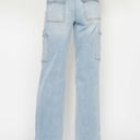 Judy Blue High Waist Cargo Wide Leg Denim 88924