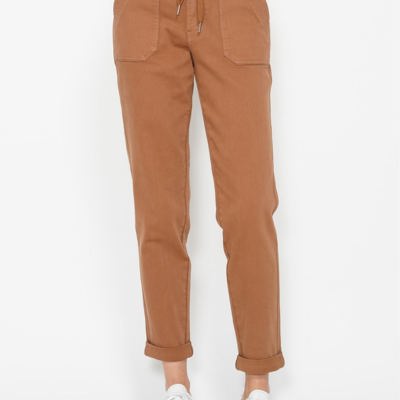 Judy Blue High Waist Garment Dyed Camel Double Cuff Jogger Denim 88857 - Plus