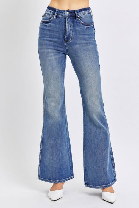 Judy Blue High Waist Tummy Control Contrast Flare Denim 88855 - Plus