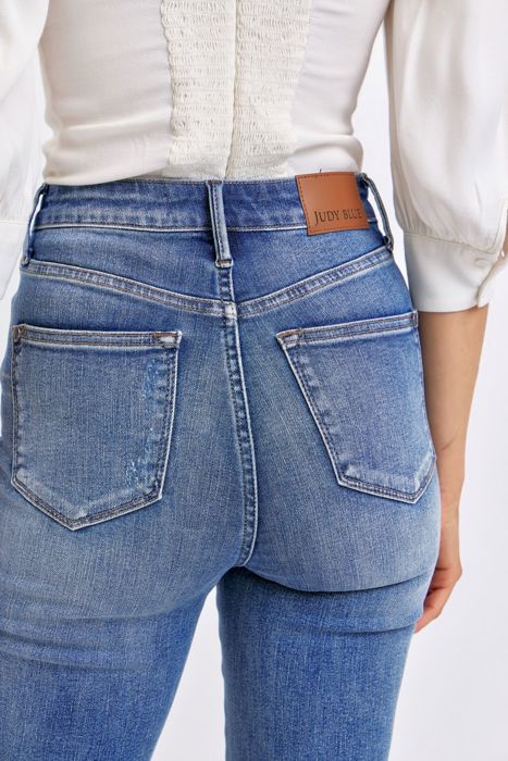 Judy Blue High Waist Tummy Control Contrast Flare Denim 88855 - Plus