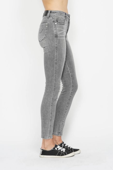 Judy Blue Mid Rise Tummy Control Shield Pockets Skinny 88862 - Plus