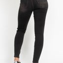  Judy Blue High Waist Tummy Control Black Wash & Contrast Thread Skinny 88768 - Plus