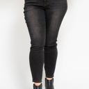  Judy Blue High Waist Tummy Control Black Wash & Contrast Thread Skinny 88768 - Plus