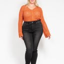  Judy Blue High Waist Tummy Control Black Wash & Contrast Thread Skinny 88768 - Plus