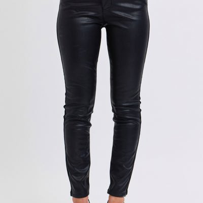 Judy Blue High Waist Faux Leather & Denim Skinny 88810 - Plus
