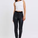  Judy Blue High Waist Faux Leather & Denim Skinny 88810 - Plus