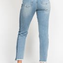  Judy Blue High Waist Vintage Wash Side Panel Detail & Hi Lo Fray Hem Slim Denim 88536 - Plus