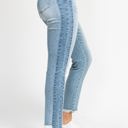  Judy Blue High Waist Vintage Wash Side Panel Detail & Hi Lo Fray Hem Slim Denim 88536 - Plus