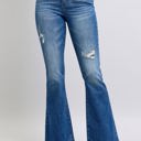  Judy Blue High Waist Contrast Wash Destroy Flare Denim 88383 - Plus