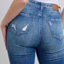  Judy Blue High Waist Contrast Wash Destroy Flare Denim 88383 - Plus