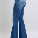  Judy Blue High Waist Contrast Wash Destroy Flare Denim 88383 - Plus