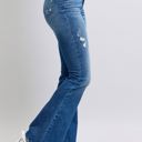  Judy Blue High Waist Contrast Wash Destroy Flare Denim 88383 - Plus