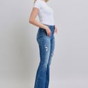  Judy Blue High Waist Contrast Wash Destroy Flare Denim 88383 - Plus