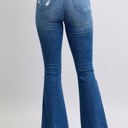  Judy Blue High Waist Contrast Wash Destroy Flare Denim 88383 - Plus