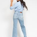  Judy Blue High Waist Side Seam Insert Detail Retro Wide Leg Denim 88766 - Plus