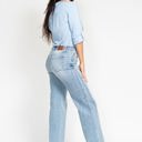  Judy Blue High Waist Side Seam Insert Detail Retro Wide Leg Denim 88766 - Plus
