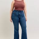  Judy Blue High Waist Mitered Pocket & Pintuck Flare Denim Jeans 881079 - Plus