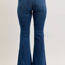  Judy Blue High Waist Mitered Pocket & Pintuck Flare Denim Jeans 881079