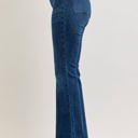  Judy Blue High Waist Mitered Pocket & Pintuck Flare Denim Jeans 881079