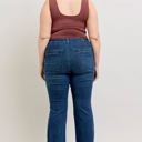  Judy Blue High Waist Mitered Pocket & Pintuck Flare Denim Jeans 881079 - Plus