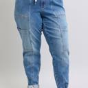  Judy Blue High Waist Cargo Cuff Jogger Denim Jeans 88909 - Plus