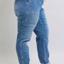  Judy Blue High Waist Cargo Cuff Jogger Denim Jeans 88909 - Plus